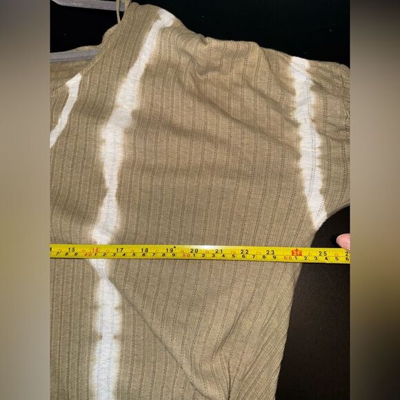 Free People Womens Green Tie Dye Button Down Top S BOHO EUC - Picture 6 of 7